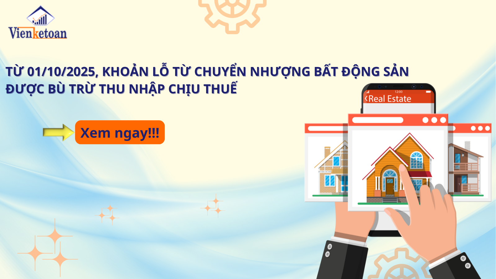 Từ 01/10/2025, khoản lỗ từ chuyển nhượng bất động sản được bù trừ thu nhập chịu thuế Từ 01/10/2025, khoản lỗ từ chuyển nhượng bất động sản được bù trừ thu nhập chịu thuế